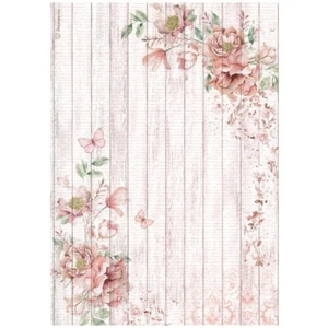 PAPEL ARROZ STAMPERIA A4 - ROSELAND - ESQUINAS CON ROSAS - Imagen 1 de 1