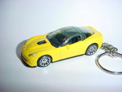 热卖 3D 黄色雪佛兰 CORVETTE ZR1 定制钥匙链 钥匙圈 GM 火柴盒 vette — 第 1/4 张图片