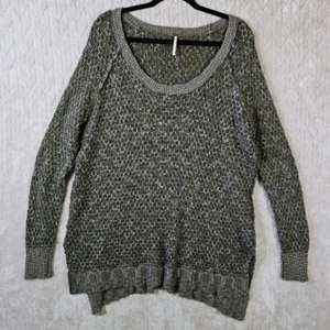 Free People Wool Sweater Womens Medium Textured Boho Grunge Hippie Boho Oversize - Picture 1 of 8