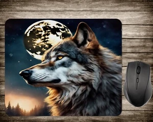 Mother Wolf-Neoprene Non-Slip Computer Mouse Pad - #2 - Picture 1 of 5