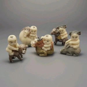Vintage Hand Painted Resin Netsuke Style Figurines. - Picture 1 of 21