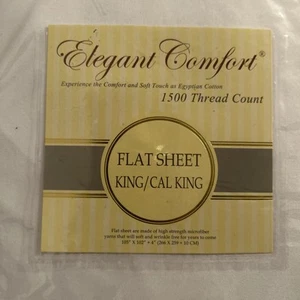 Lenzuolo piatto King/Cali size solo cotone egiziano bianco 1500 fili 14" - Foto 1 di 3
