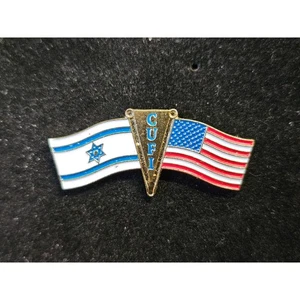 Pin Solapa Bandera Amistad Cristianos Unidos por Israel CUFI EE. UU. - Imagen 1 de 3