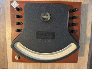 Rare Vintage Desktop Weston DC Voltmeter w/Wood Base Model 5 and Acrylic Cover - Picture 1 of 20