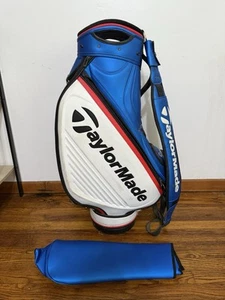 Taylormade Tour Red White Blue Golf Staff Bag Rare 6 way Velour top multicolor  - Picture 1 of 5