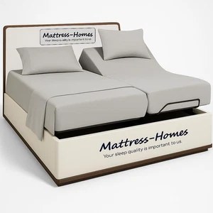 Split King Sheet Set for Adjustable Beds – 5 Piece Set –100% Long Staple Cott... - Bild 1 von 9