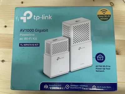 TP-LINK TL-WPA7510 KIT Range Extender AV1000 Gigabit Powerline AC750 Wi-Fi SEALE - Immagine 1 di 3