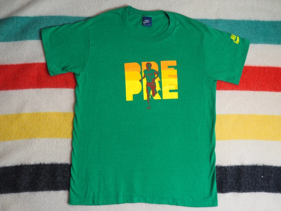 Camiseta De Colección Años 80 Nike Prefontaine 1984 Oregon Track Run Arte Verde Para Hombres L Foto 1 de 4