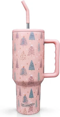 Vaso Árbol de Navidad 40 oz con mango y pajita 40 onzas, árbol  Foto 1 de 4