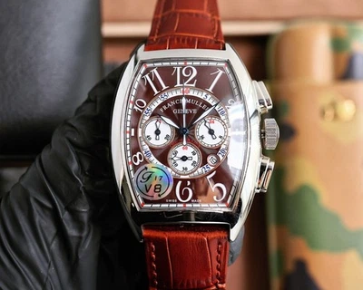 Franck Muller quartz movement red dial men's watch - Image 1 of 4