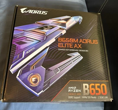Placa madre para juegos Gigabyte B650M Aorus Élite AX Socket AM5 AMD Foto 1 de 4