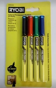 Ryobi Colored Permanent Markers (4-Pack) - Picture 1 of 2