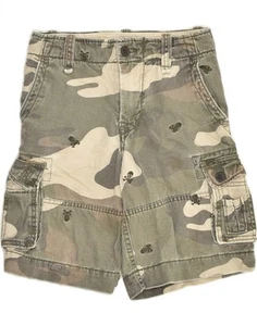 GAP Boys Slim Cargo Shorts 9-10 Years W25 Khaki Camouflage Cotton MZ04 - Picture 1 of 3