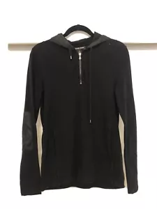 michael kors Hombre Negro Manga Larga Capucha Waffle Algodón Nylon Suéter Talla M  - Imagen 1 de 6