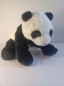 IKEA Panda Bear Plush Floppy Stuffed Animal Black White 12inch Plush Bear - Picture 1 of 5