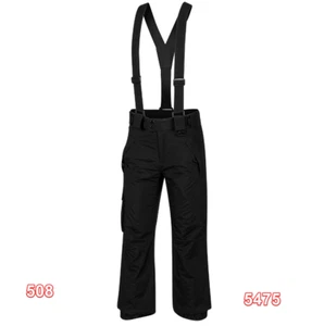 Sport Essentials Jr. Suspender Snow Pants Kids Junior Ski Pants Black 16 #5475 - Picture 1 of 3