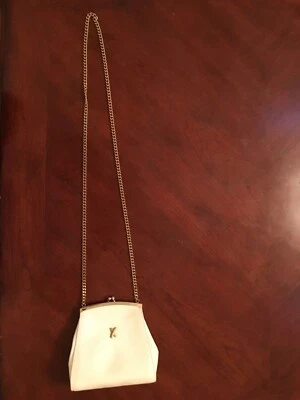 Paloma Picasso patente marfim com corrente de ouro tiracolo/bolsa de ombro - Imagem 1 de 4