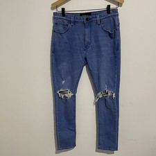 Abrand Jeans mens denim size 31 dropped skinny blue distressed cotton