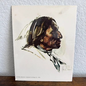 Harley Brown — Native American Sioux Chief Blackbird Portrait Signed Print RARE! - Picture 1 of 10