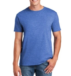 5 Tshirts Gildan Softstyle 2xl Semi Fitted Heather Royal Blue T-Shirt Soft Mens - Picture 1 of 2