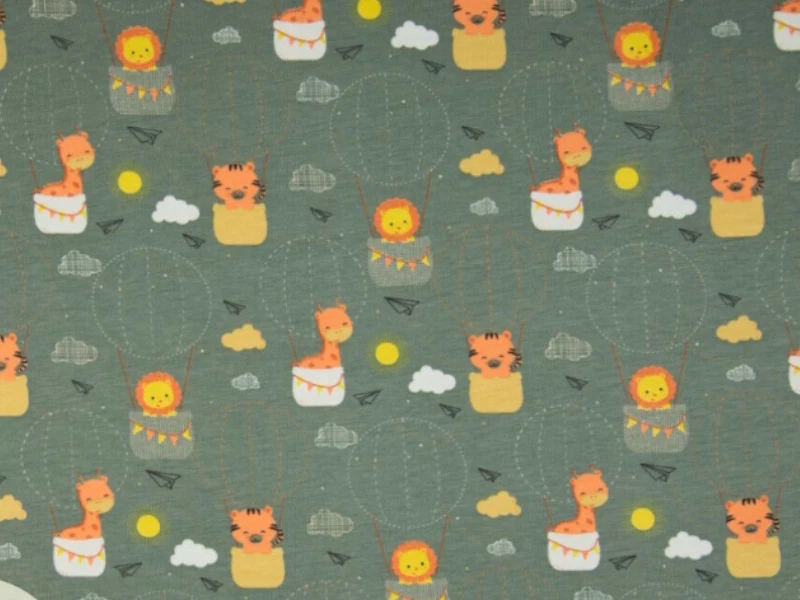 Jersey 100x150 cm, Tiere, Stoff, Digitaldruck, weich, Kinderstoff, Stoffe Kinder - Bild 1 von 3