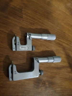 Juego de micrómetros de yunque intercambiables Mitutoyo 0-1 1-2 117-107 117-108 Foto 1 de 4