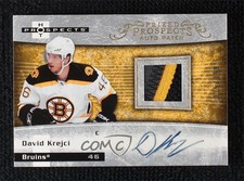 2007-08 Fleer Hot Prospects Prospect /399 David Krejci RPA Rookie Patch Auto RC