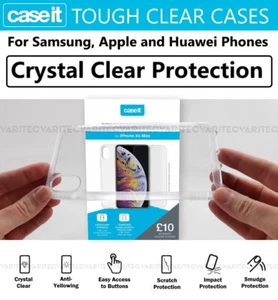 Genuine Caseit Tough Clear Case Cover for Samsung Galaxy Apple iPhone Huawei - Picture 1 of 1