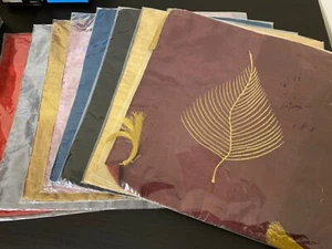 Silky-soft Pillow cases with tassel leaf design x8 - Picture 1 of 11
