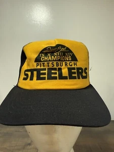 1980 VINTAGE PITTSBURGH STEELERS 4 TIME CHAMPION SNAPBACK HAT NEW ERA - Picture 1 of 4
