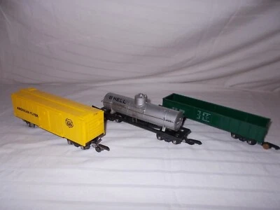 AMERICAN FLYER #625, #631 & #639 FREIGHT CARS GOOD LINK COUPLER CARS   LOT #T-43 - Image 1 of 4
