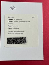 2023 Panini UFC Prizm Red Matt Serra Legendary Auto MMA Redemption Card /99 /F58