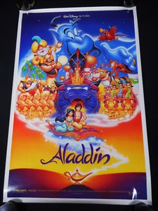 ALADDIN 1992 * ROBIN WILLIAMS * DISNEY ANIMATION MOVIE POSTER * N. MINT UNUSED!! - Picture 1 of 11