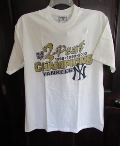 Lee Sport Vintage NY Yankees 3-Peat Champions 1998 1999 2000 T Shirt Large NWTS - Picture 1 of 3