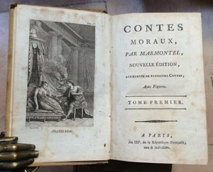 CONTES MORAUX de MARMONTEL (6 tomes en 3 Vol) AN III 1795 - Picture 1 of 10