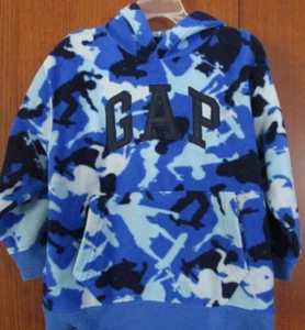 Gap Pullover Blue Fleece Hoodie Sz XS 4 Polyester Chest 32 Length 19 in - Picture 1 of 4