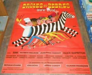 Affiche Drôles de Zèbres | Guy Lux Hervé Morvan | Bon état - Picture 1 of 1