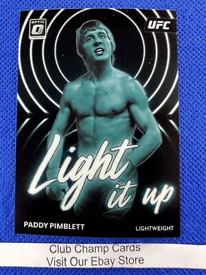 2023 #24 Paddy Pimblett Panini Donruss Optic UFC Light it Up - Image 1 of 2