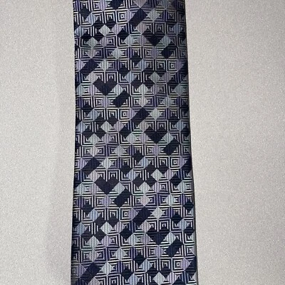 Corbata Alexander Julian Colores Hombre Azul Marino con Lavanda y Plata Foto 1 de 4