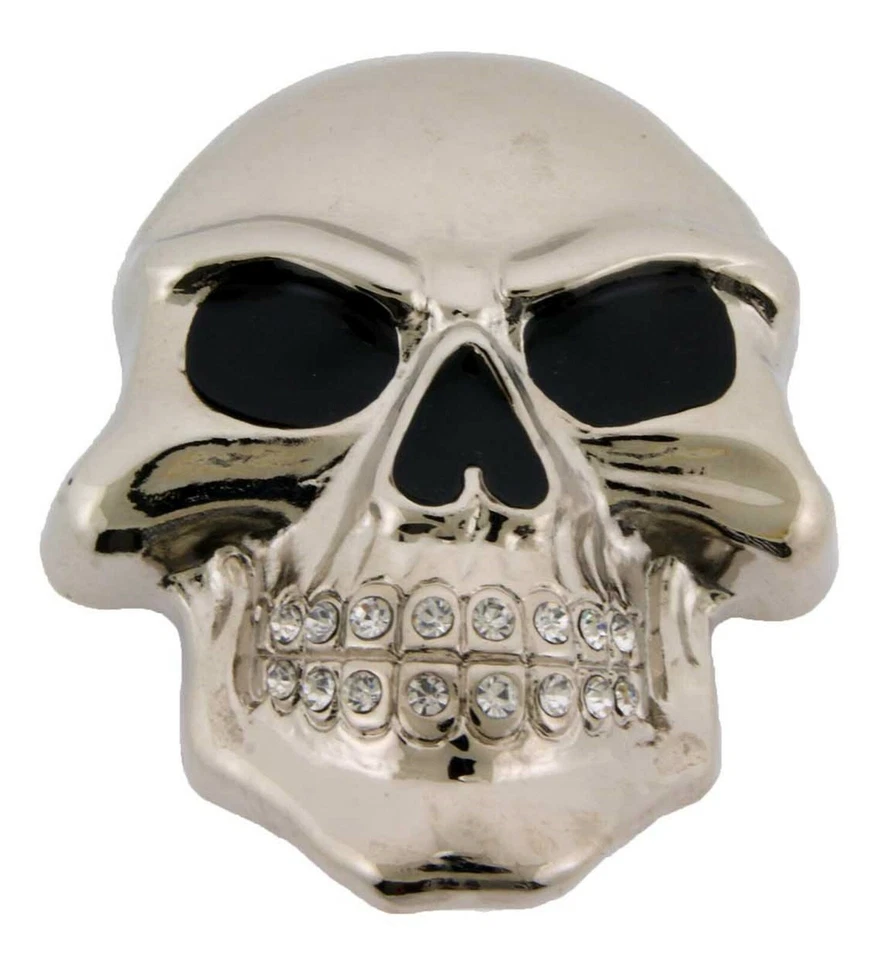 Calavera Cinturón Hebilla Unisex Parrilla Deslumbrante Música Cristal Glamour Segador Halloween  Foto 1 de 4