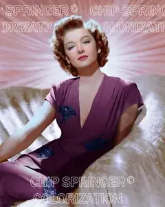 MYRNA LOY POSING AGAINST PINK BACKGROUND BEAUTIFUL COLOR PHOTO BY CHIP SPRINGER - Picture 1 of 1