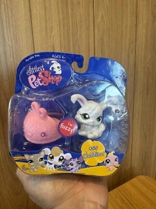 ✨ 2007 LPS Littlest Pet Shop Cuddliest Fuzzy WHITE ANGORA BUNNY #515 NIP New G - Picture 1 of 5