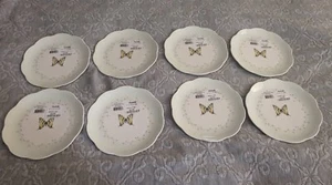 Lenox Butterfly Meadows Tiger Swallowtail Dessert Plates 8" Set Of 8 - Picture 1 of 13