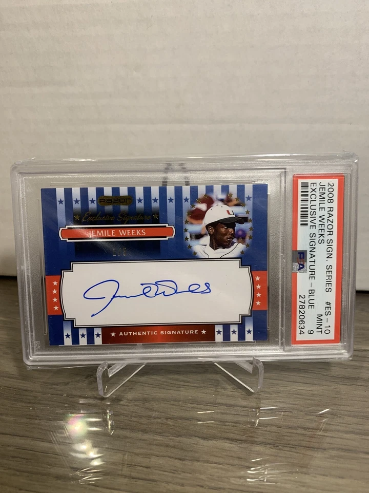 JEMILE WEEKS AUTOGRAPHED RAZOR SIGNATURE SERIES BLUE AUTHENTIC RC 1/5 SP!! POP1! - Image 1 of 1