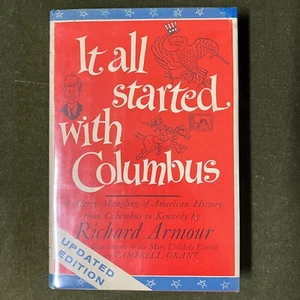 It All Started With Columbus By Richard Armour 1961 HC/DJ 1st Ed Revised Edition - Picture 1 of 15