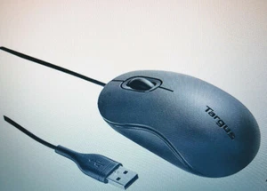 Open Box Targus USB Optical Mouse #AMU81USZ - Black with 3 Buttons and Scroll - Picture 1 of 3