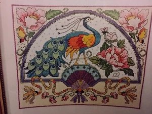 OOP Cross Stitch Gold  Magazine  Majestic Peacock Fan Cross Stitching Pattern - Picture 1 of 12