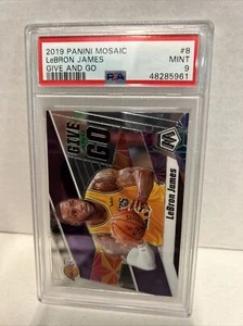 2019 Panini Mosaic Lebron James Give and Go #8 Lakers PSA 9 B5 - Picture 1 of 3