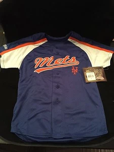 New York Mets NEW Youth Size 4 Stitches Jersey . MLB Baseball NY NWT Gift Kids - Picture 1 of 3