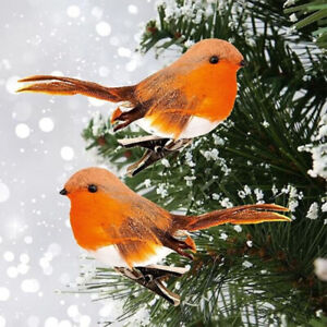 Weihnachts Rotkehlchen Clip Christbaumschmuck Weihnachtsbaum Vogel Dekoration